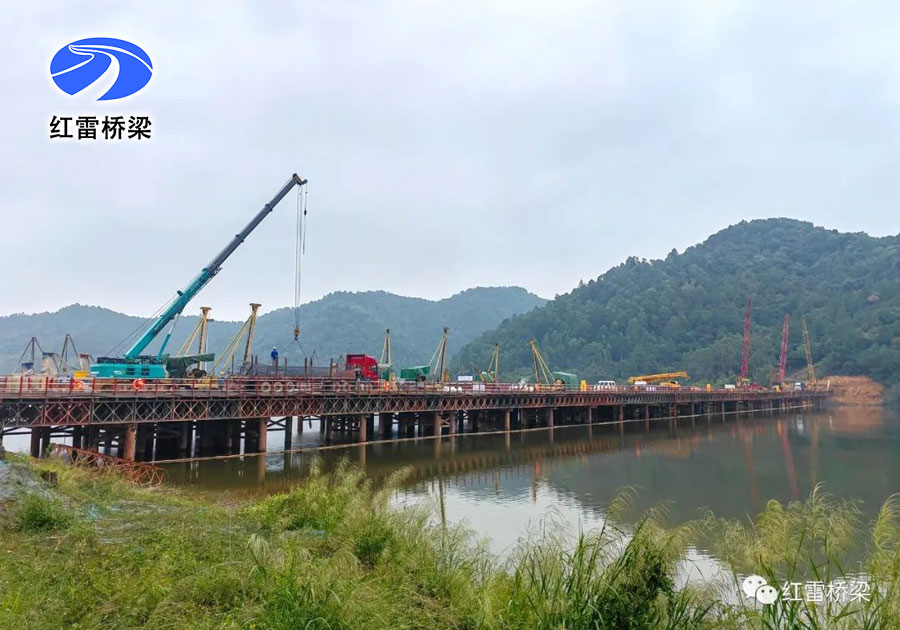 红雷速度，提前完成广东珠肇高铁江机段钢栈桥建设
