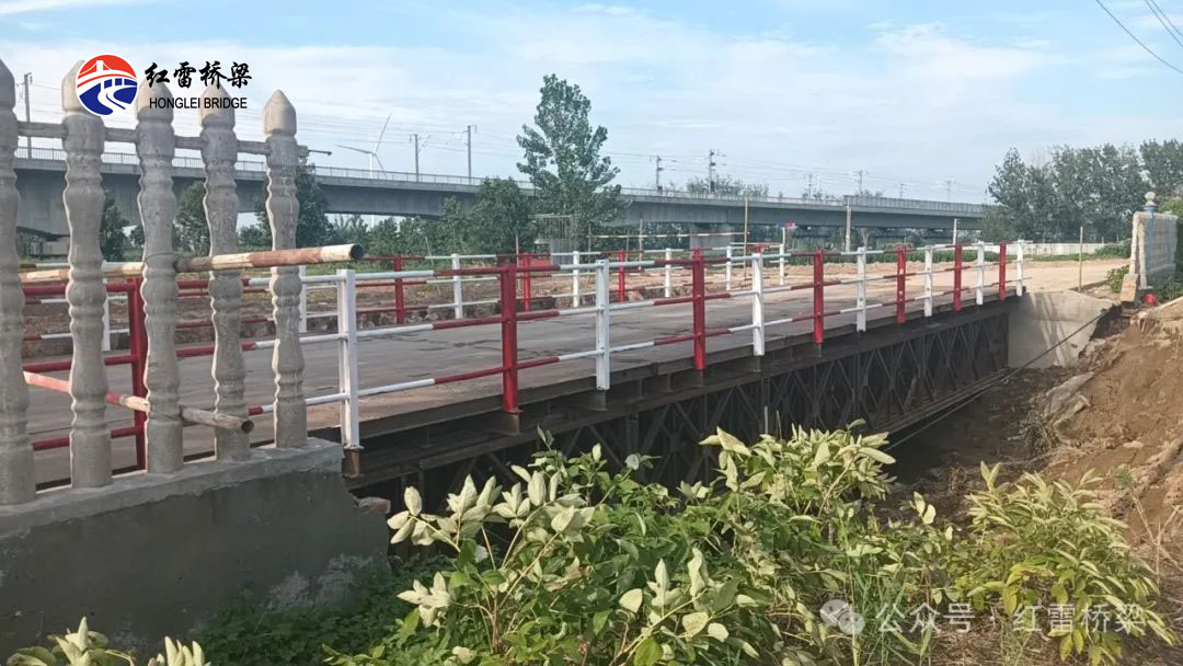 河南商丘市虞城县虬龙沟姜楼闸紧急修缮工程钢栈桥完工