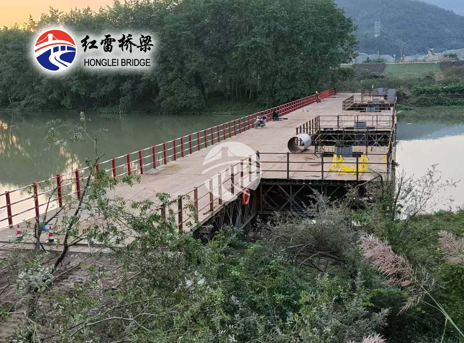浙江丽水莲都区小安溪幸福河湖建设钢便桥